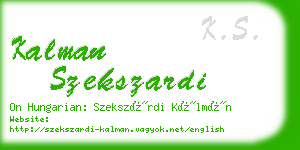 kalman szekszardi business card